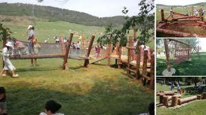 原木丛林低空拓展,儿童探险,亲子探险,无动力游乐